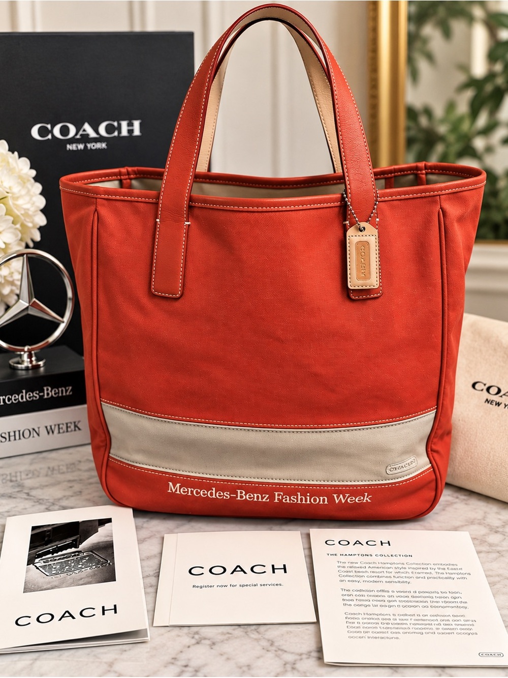 RARE Vintage Coach 6250 Mercedes Benz Fashion Week Tote Y2K